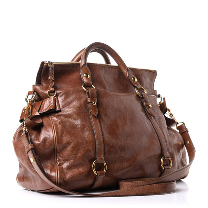 Miu Miu Vitello Lux Medium Bow Bag Palissandro 2 of 12
