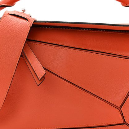 Loewe Grained Calfskin Small Puzzle Bag Orange 8 of 11
