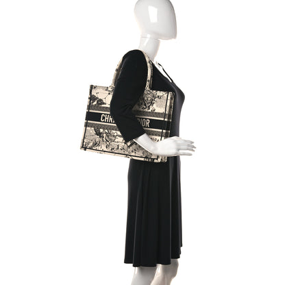 Christian Dior Canvas Zodiac Toile De Jouy Embroidered Medium Book Tote Latte 2 of 8