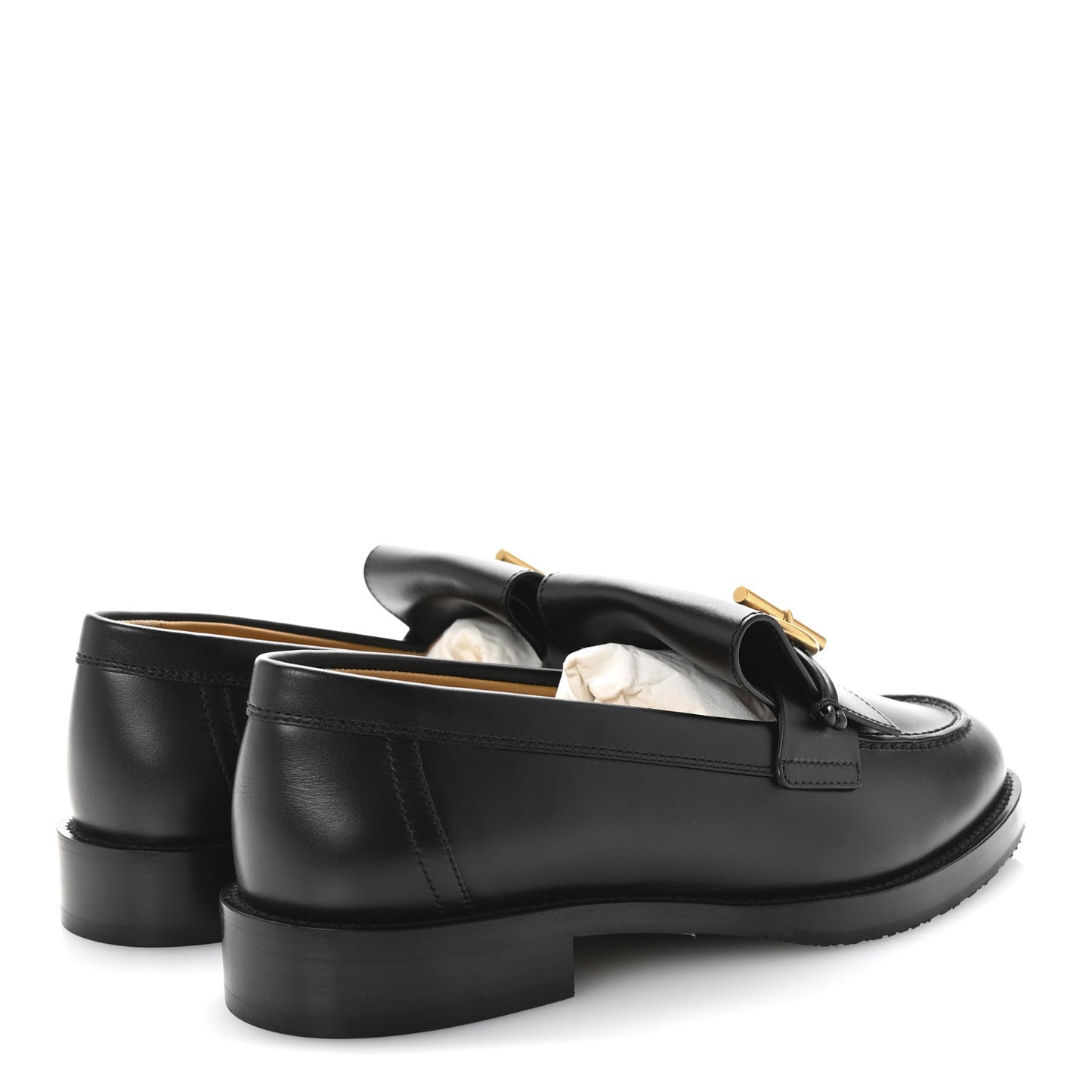 Calfskin Womens Impact Loafers 37.5 Black
