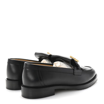 Hermes Calfskin Womens Impact Loafers 37.5 Black 5 of 10