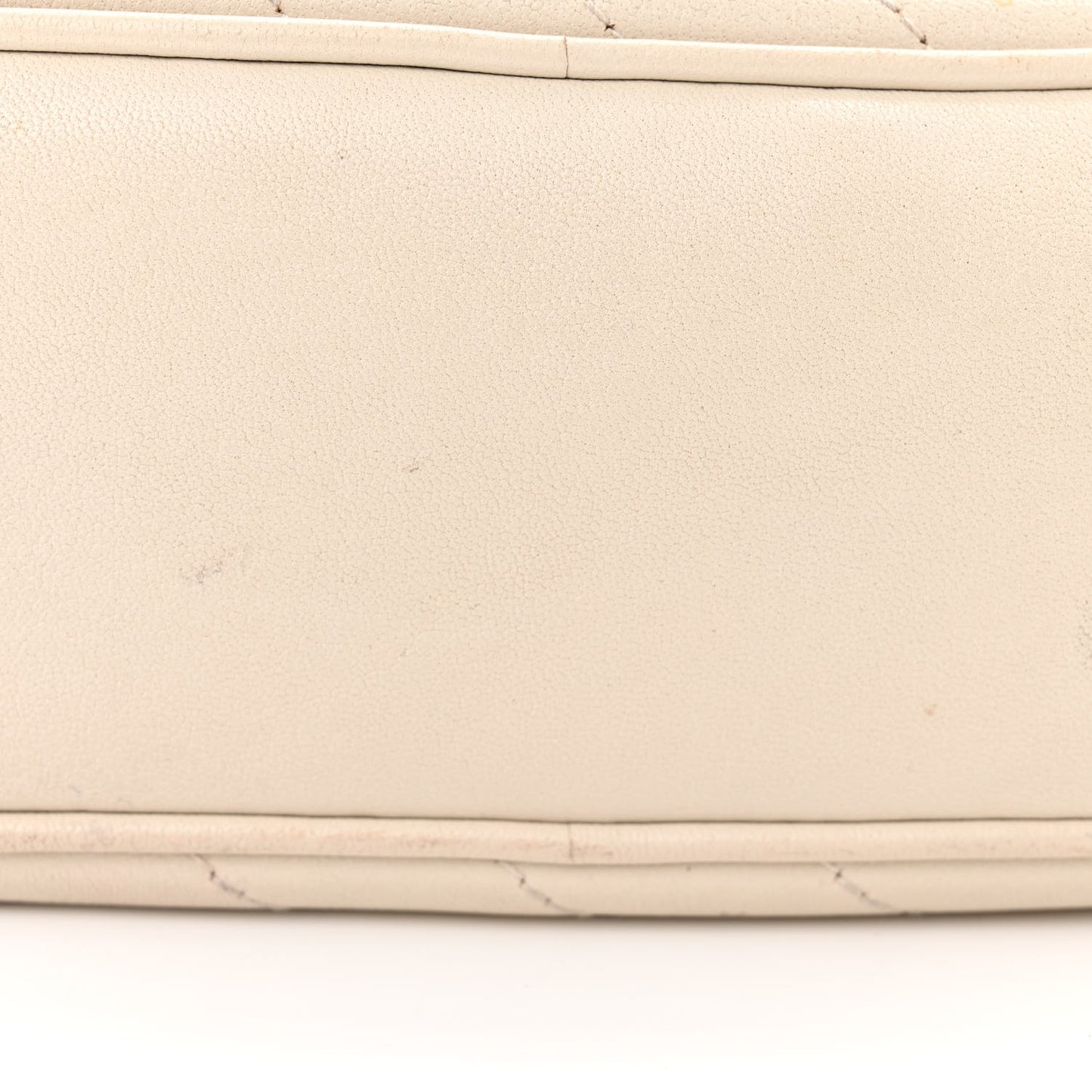 Sakai Be Green Calfskin Diagonal Stitched Small Blondie Shoulder Bag Mystic White