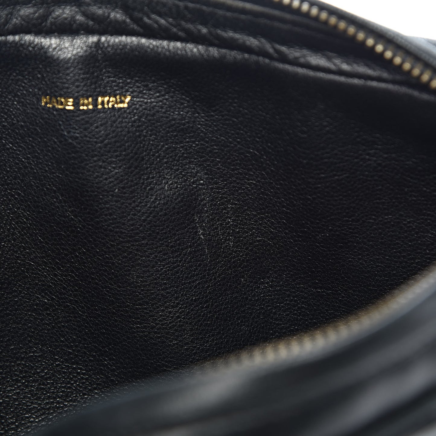 Lambskin Quilted CC Tassel Camera Case Black