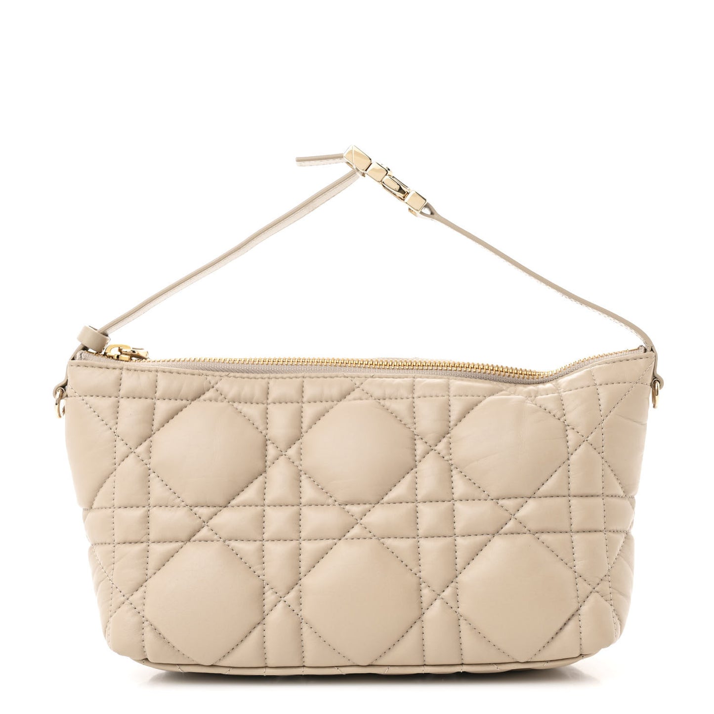 Calfskin Macrocannage Medium Diortravel Nomad Pouch Sand