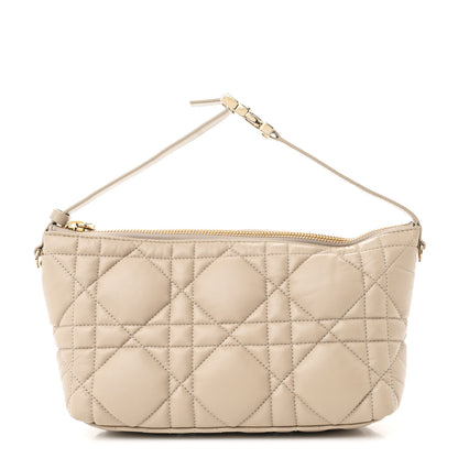 Christian Dior Calfskin Macrocannage Medium Diortravel Nomad Pouch Sand 1 of 10