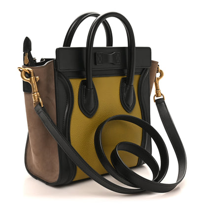 Celine Baby Grained Calfskin Nubuck Nano Tri-Color Luggage Olive 3 of 9
