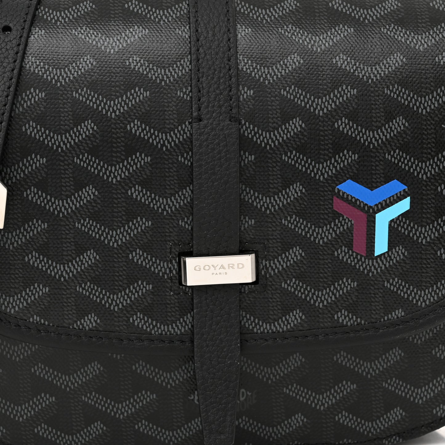 Goyardine Belvedere III PM Messenger Bag Jet Black