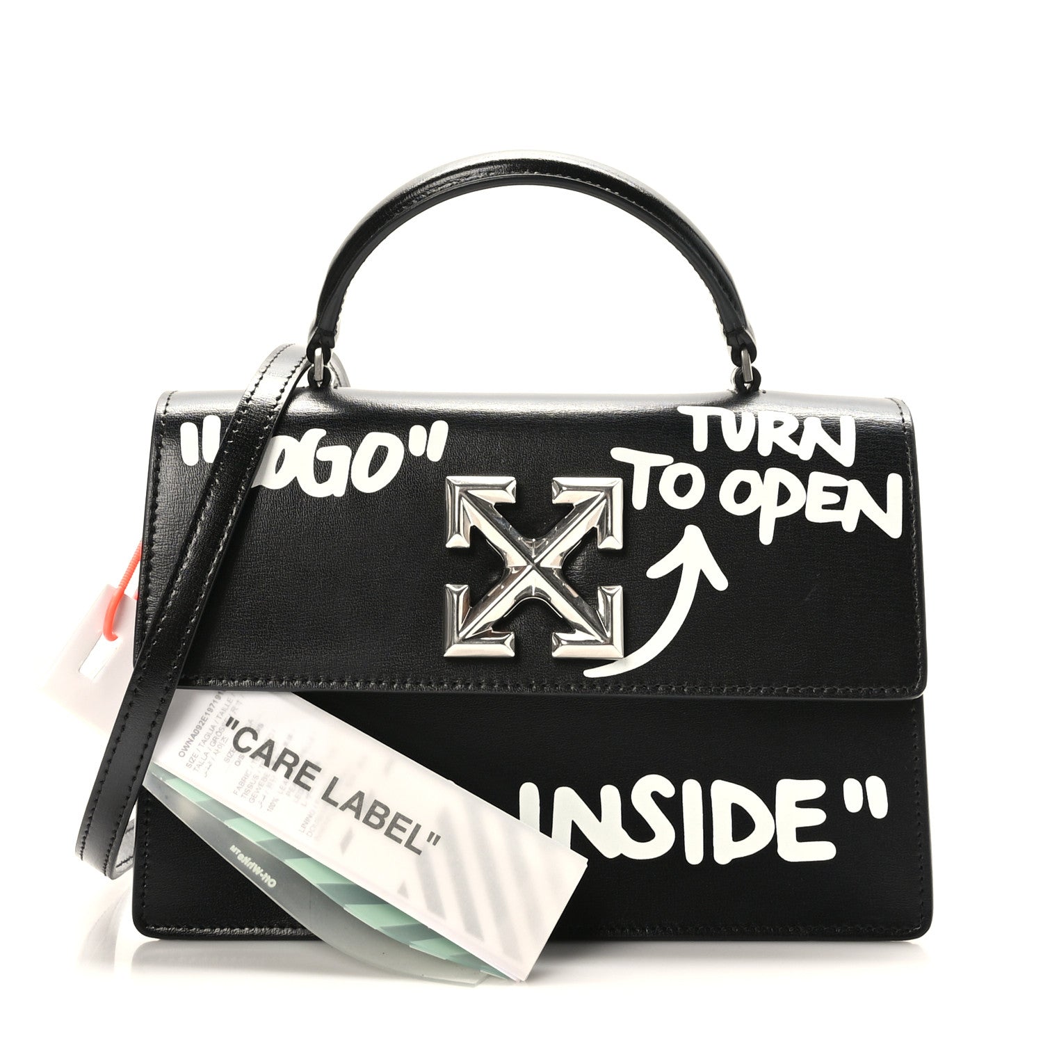 Off-White Calfskin Cash Jitney 1.4 Shoulder Bag Black 1 of 10