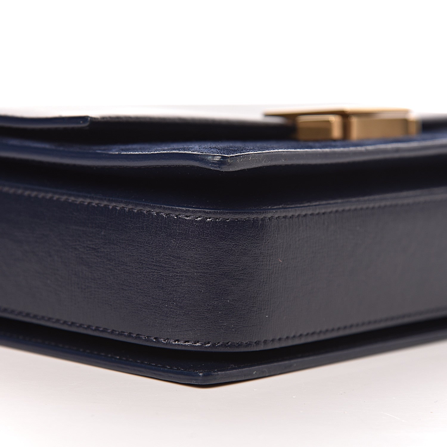 Saint Laurent Smooth Calfskin Suede Medium Bellechasse Navy 9 of 11