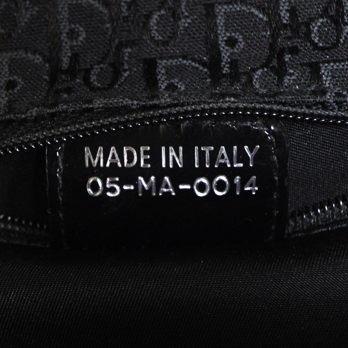 Leather D Trick Shoulder Bag Black and White