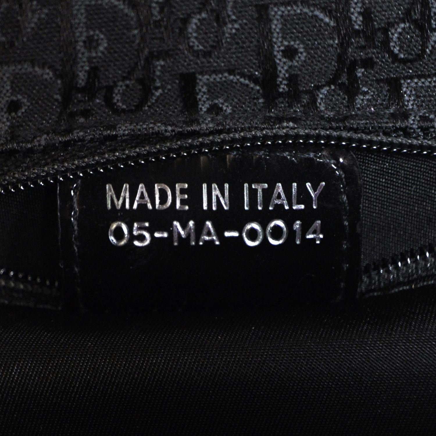 Christian Dior Leather D Trick Shoulder Bag Black and White 8 of 9