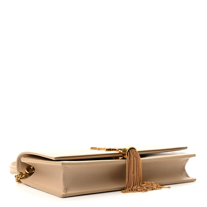 Saint Laurent Smooth Calfskin Classic Monogram Kate Tassel Chain Wallet Nude Powder 4 of 11