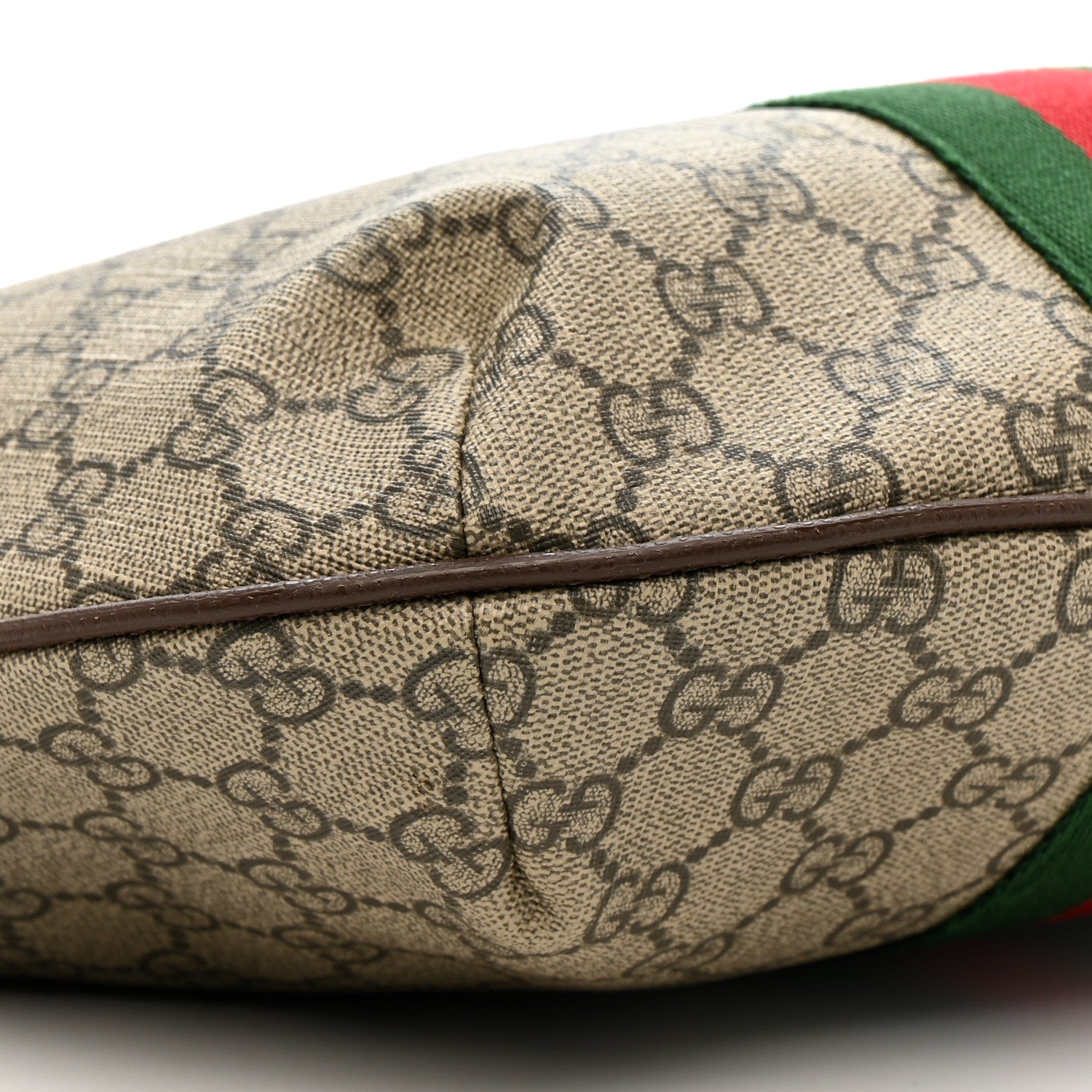 Gucci GG Supreme Monogram Web Small Ophidia Half Moon Hobo Brown 9 of 16