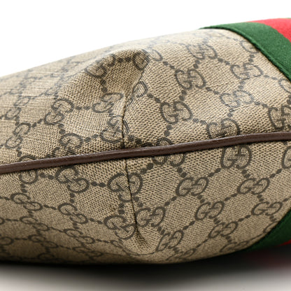 Gucci GG Supreme Monogram Web Small Ophidia Half Moon Hobo Brown 9 of 16
