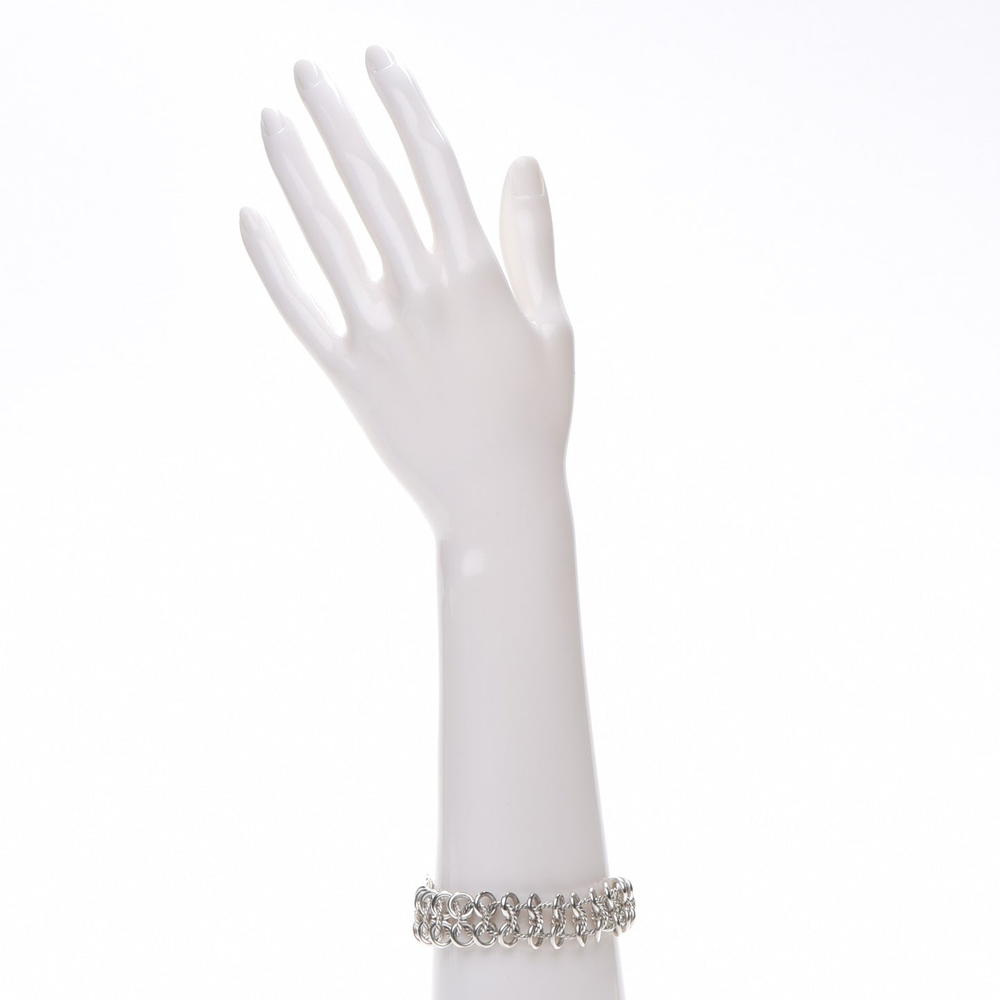 Sterling Silver 18K Yellow Gold Atlas Chainmail Link Bracelet