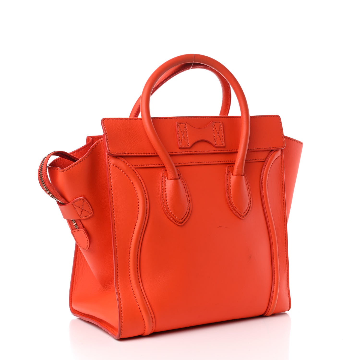Celine Smooth Calfskin Mini Luggage Orange 4 of 23