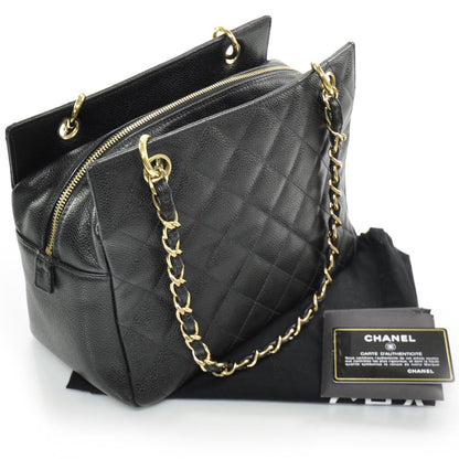 Chanel Caviar Quilted Petit Timeless Tote PTT Black 4 of 12