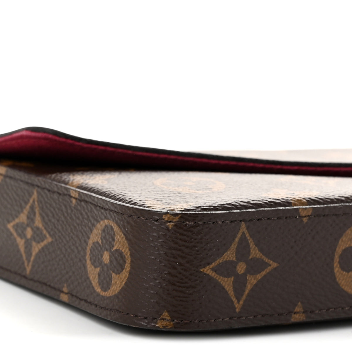 Monogram Pochette Felicie Chain Wallet Fuchsia