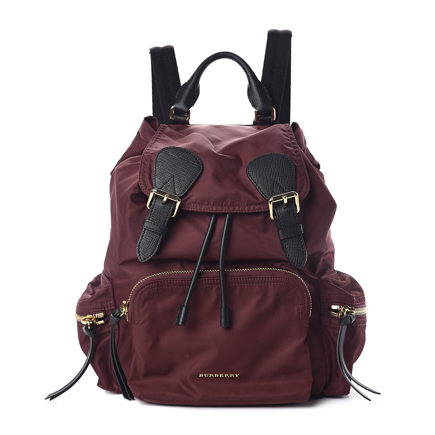Nylon Medium Rucksack Backpack Burgundy Red