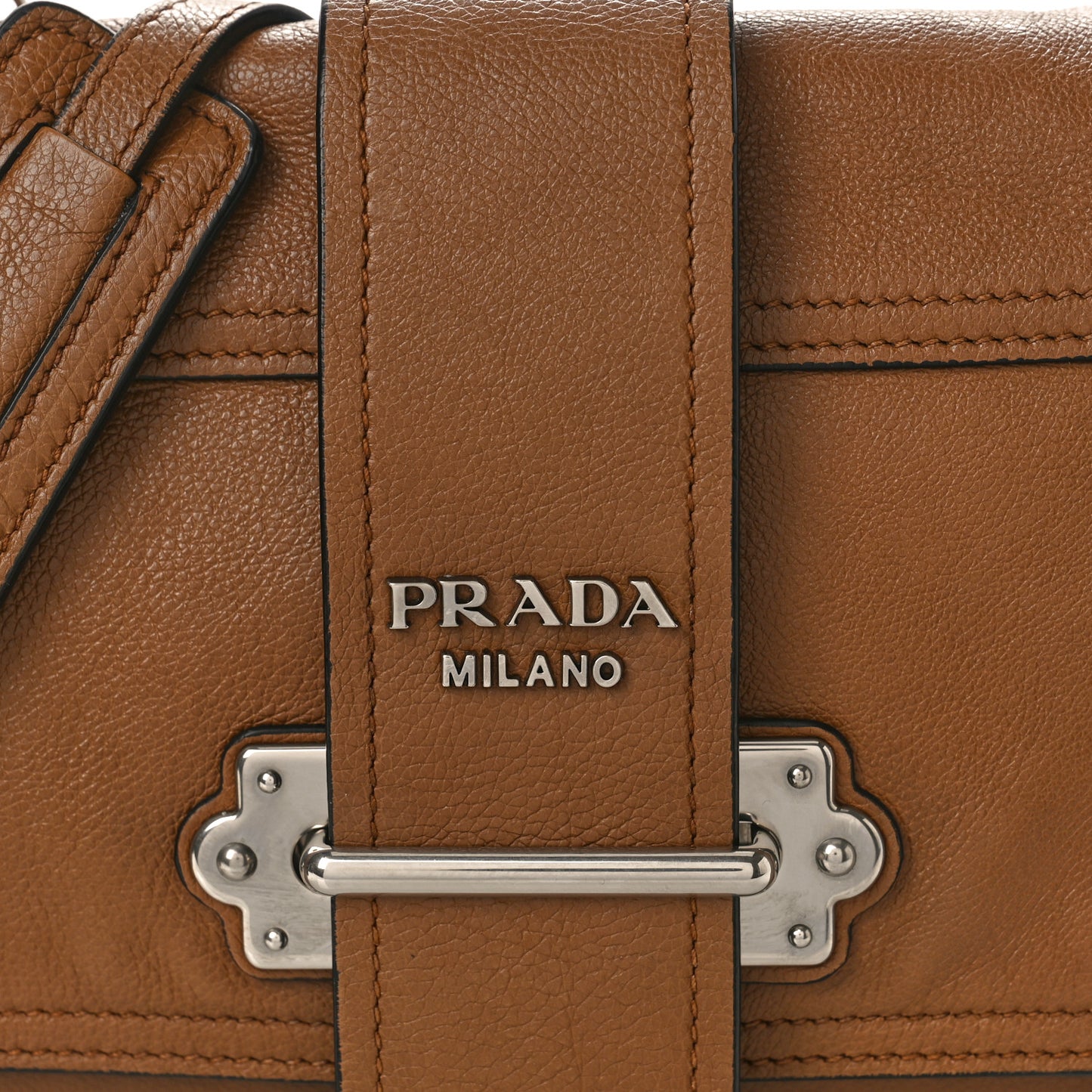 Glace Calfskin Large Soft Cahier Bag Brown