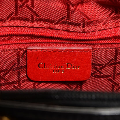 Christian Dior Vintage Patent Medium Lady Dior Black 6 of 8