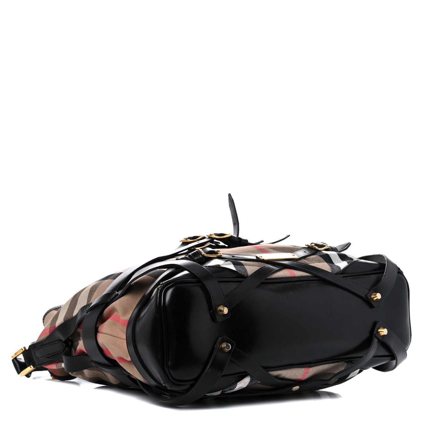 Burberry House Check Bridle Calfskin Medium Gosford Hobo Black 4 of 20