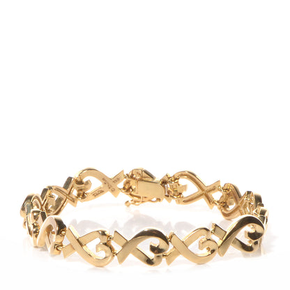 Tiffany 18k Yellow Gold Paloma Picasso Loving Heart Bracelet 1 of 5