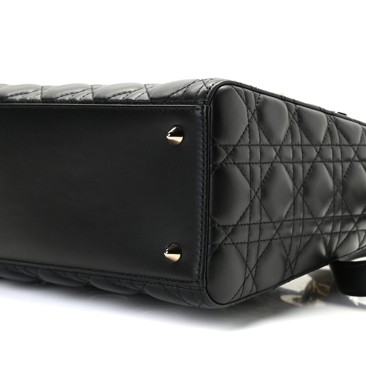 Lambskin Cannage Medium Lady Dior Black