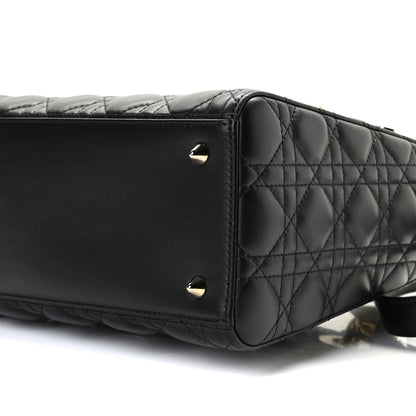 Christian Dior Lambskin Cannage Medium Lady Dior Black 7 of 8