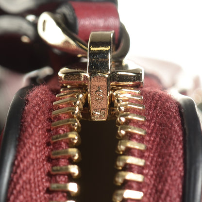 Valentino Garavani Vitello Rockstud Double Zip Compartment Crossbody Bag Burgundy 10 of 10