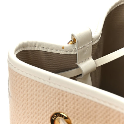 Louis Vuitton Cotton Monogram Embroidered Neonoe MM Beige White 12 of 12