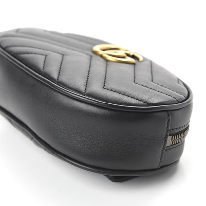 Gucci Calfskin Matelasse GG Marmont Belt Bag 95 38 Black 7 of 11