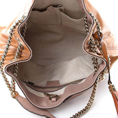 Gucci Patent Medium Soho Chain Shoulder Bag Nude 5 of 12