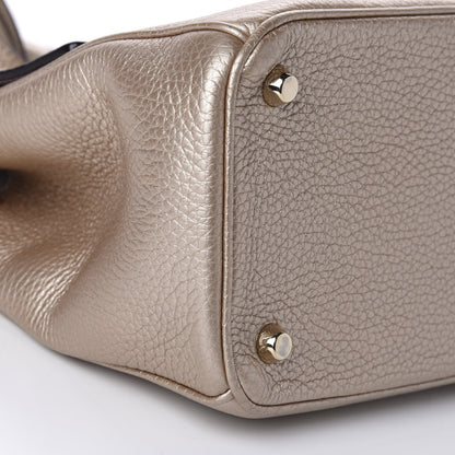 Christian Dior Metallic Bullcalf Small Be Dior Flap Pale Gold 7 of 10