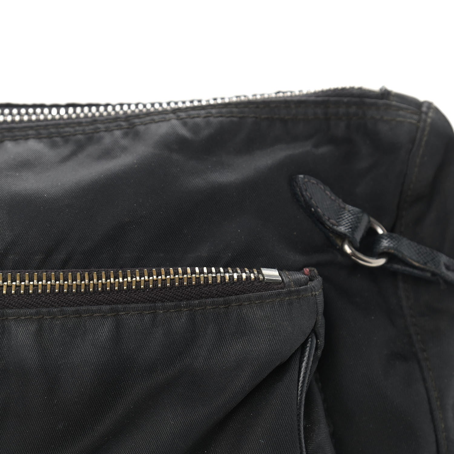 Prada Saffiano Tessuto Nylon Crossbody Bag Black 12 of 18
