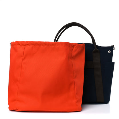 Hermes Toile Sac De Pansage Groom Bleu Navy Feu 3 of 14