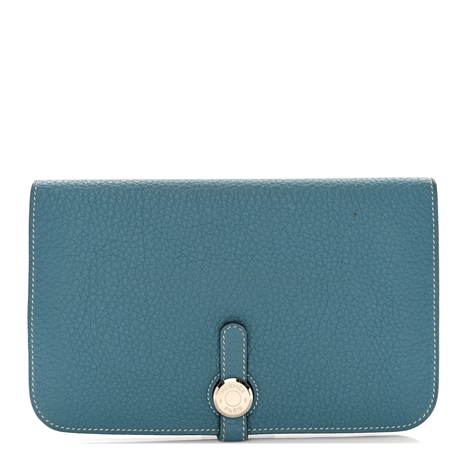 Hermes Togo Dogon Duo Wallet Bleu Jean 1 of 8