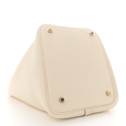 Hermes Taurillon Clemence Picotin Lock 22 MM Nata 4 of 12