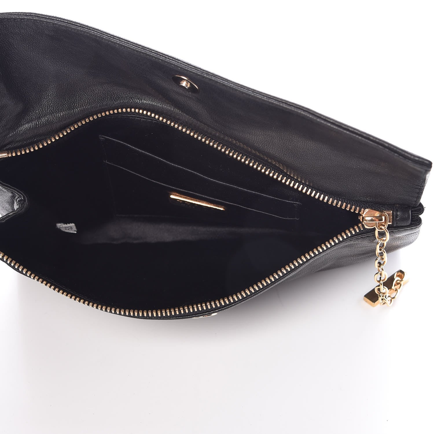 Prada Nappa Flap Clutch Black 5 of 7