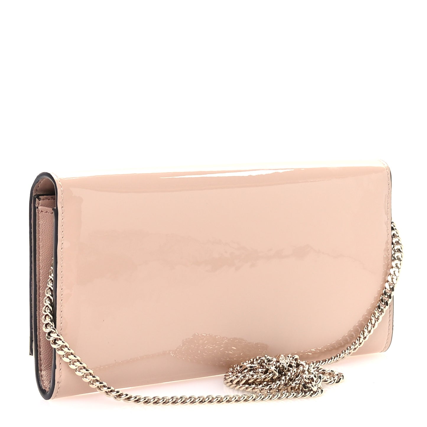 Patent Milla Wallet on Chain Powder Pink