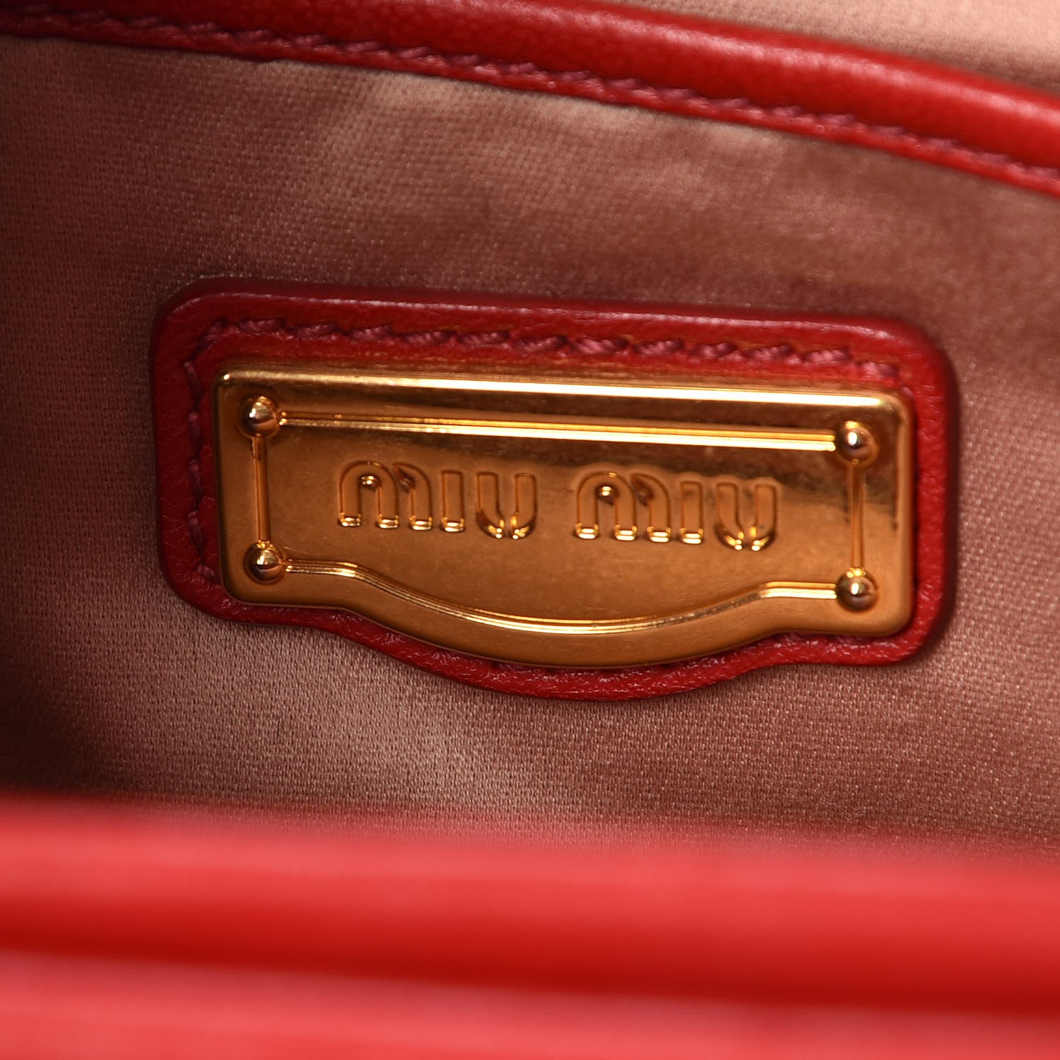 Miu Miu Nappa Matelasse Bauletto Top Handle Bowler Rosso 7 of 10