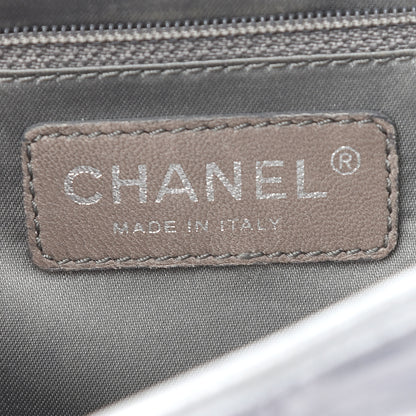 Chanel Vinyl Large Ice Cube Flap Silver 6 of 14