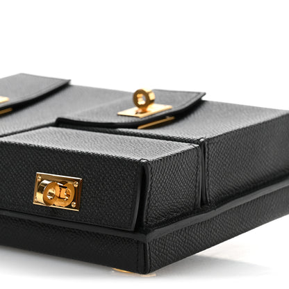 Hermes Epsom Kelly Multi Pocket Pochette To Go Black 9 of 11