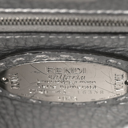 Fendi Cuoio Romano Lux Selleria Mini Peekaboo Iconic Satchel Argento 7 of 10