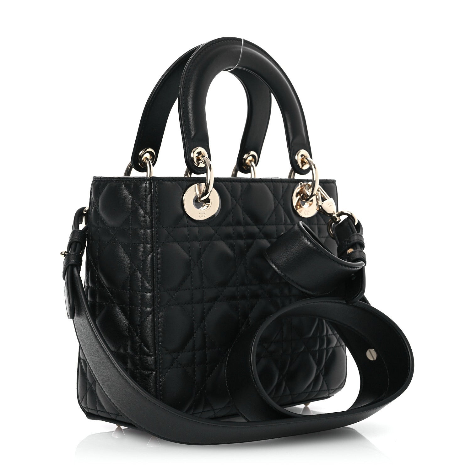 Christian Dior Lambskin Cannage Small My ABCDior Lady Dior Black 3 of 12