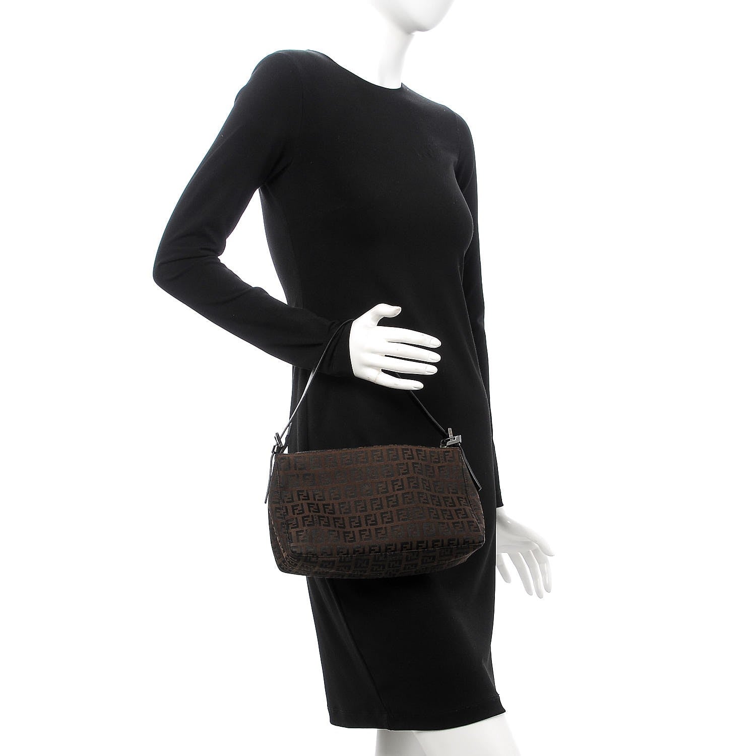 Fendi Zucchino Pochette Tobacco Moro 2 of 13