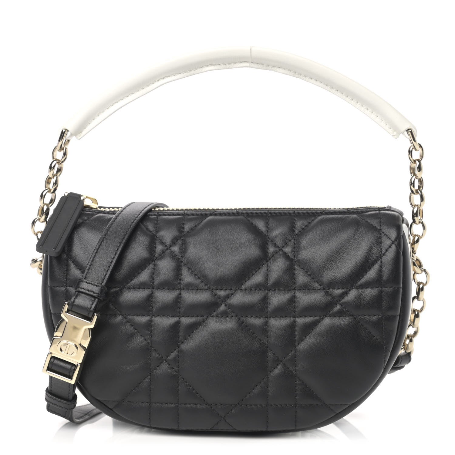Christian Dior Lambskin Cannage Small Dior Vibe Hobo Bag Black 1 of 10