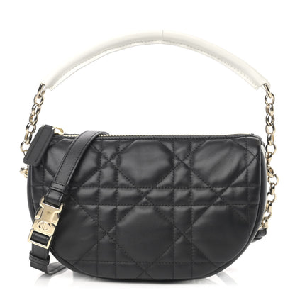 Christian Dior Lambskin Cannage Small Dior Vibe Hobo Bag Black 1 of 10