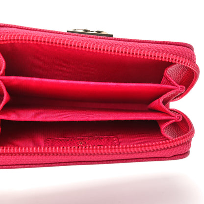 Chanel Caviar Quilted Boy Zip Around Coin Purse Wallet Fuchsia 5 of 8