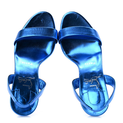 Christian Louboutin Kid Laminato O Marylin 85 Slingback Sandal Heels 36.5 Alize 2 of 8